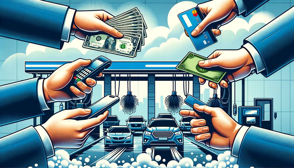 car wash payment methods