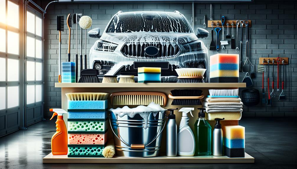 selecting car wash supplies